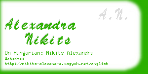 alexandra nikits business card